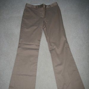 Express Editor Pants, khaki with ivory stripes